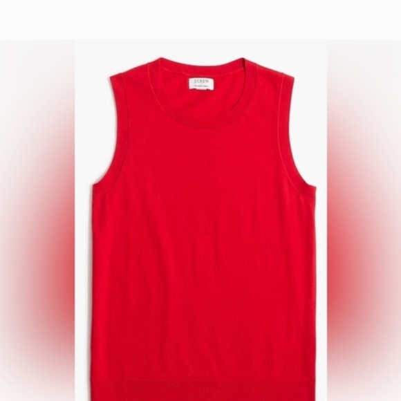 J Crew Factory Sweater Shell BO375 NWT Size M Red - Picture 4 of 8